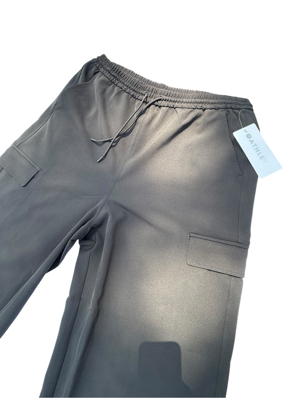 Athleta Promenade Cargo Pant Wide Leg PrimaStretch Black Tall L NWT - Picture 4 of 10